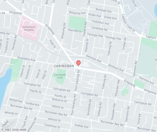 Location Map: 305-307 Kingsway, Suite 6 Caringbah, NSW 2229