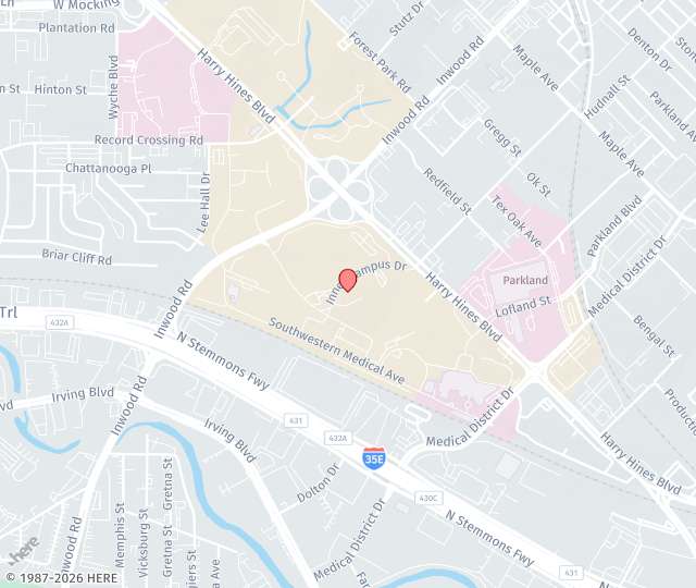 Location Map: 5323 Harry Hines Boulevard Dallas, UT 75390